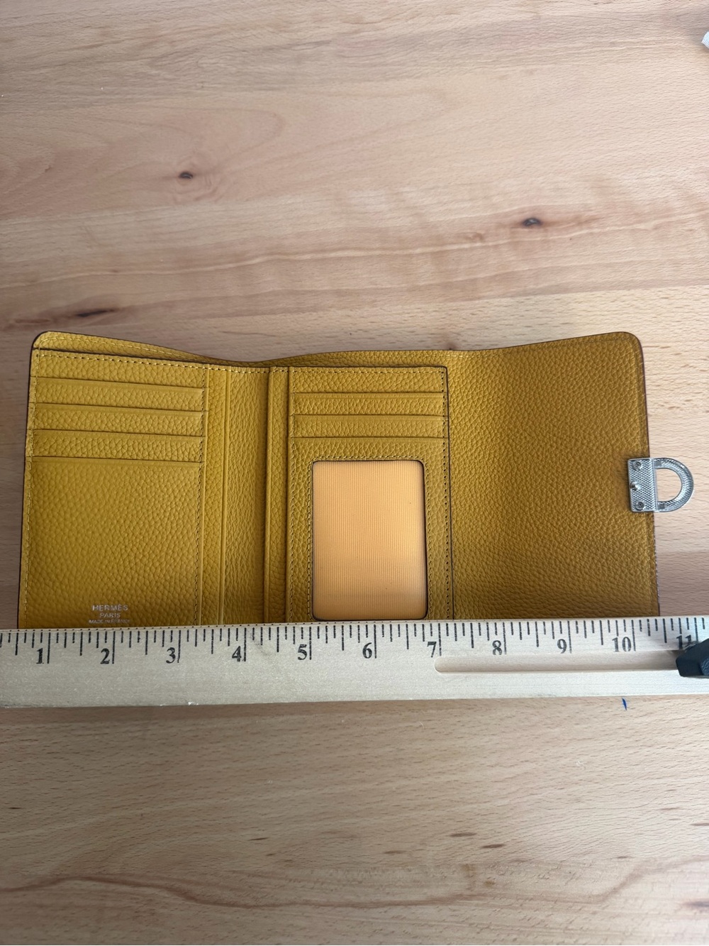 H dogon wallet Togo Jaune yellow PHW - Picture 5 of 9